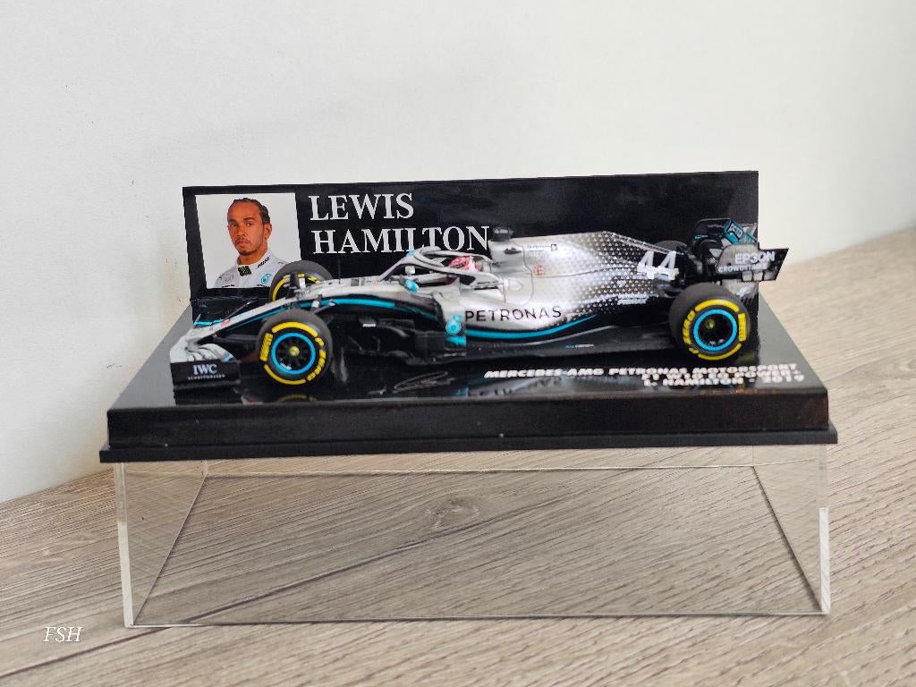 Mercedes F1 W10, Lewis Hamilton # 44, 2019. Minichamps., Ophalen of Verzenden, Zo goed als nieuw, Auto, MiniChamps