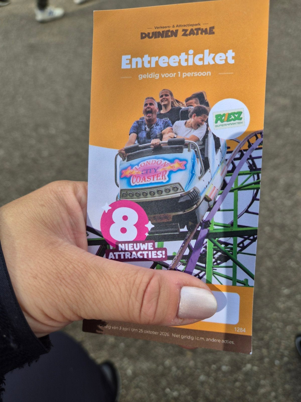 1 x entree Duinenzathe, Tickets en Kaartjes, Eén persoon, Ticket of Toegangskaart