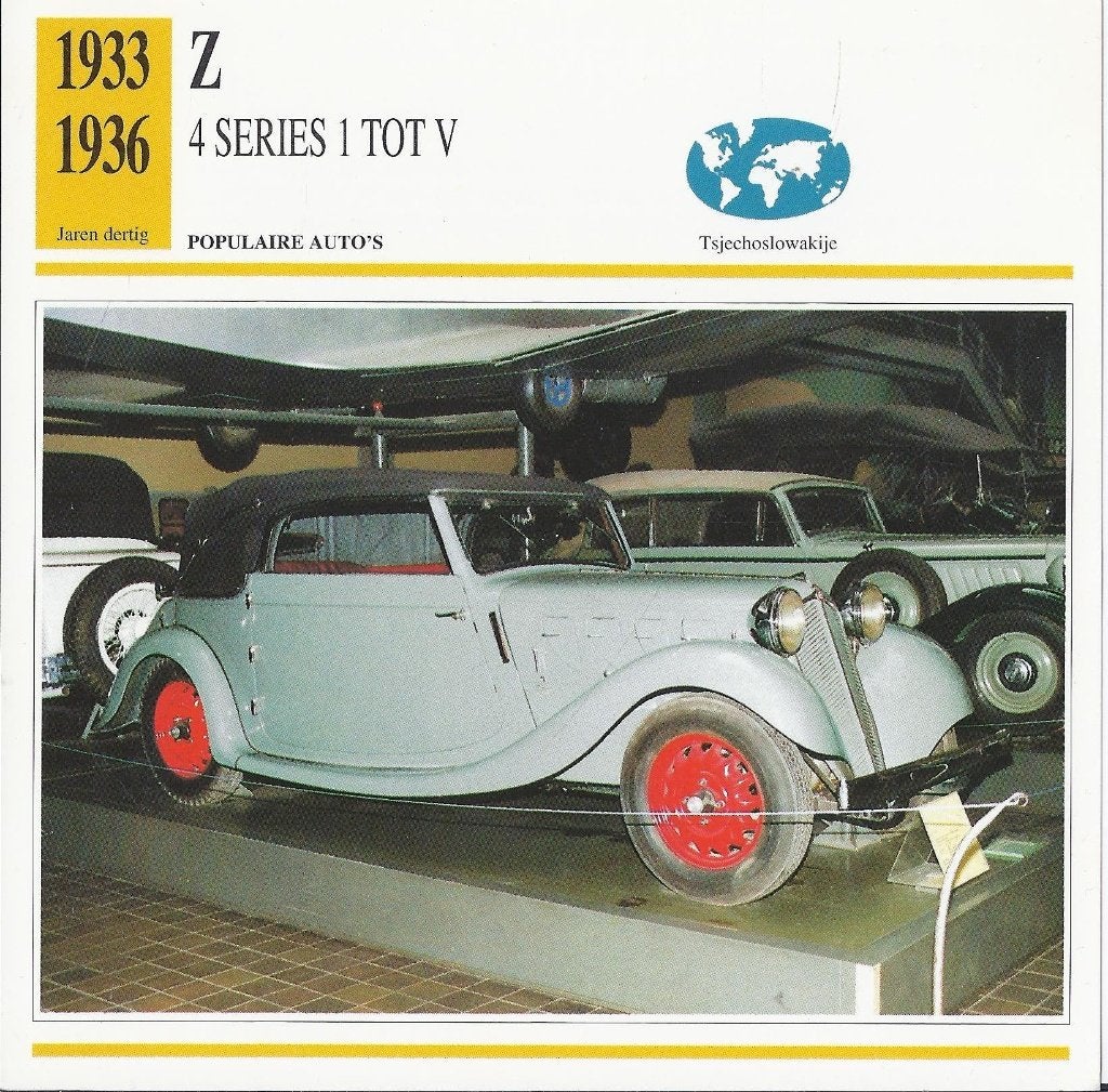 Kw2154 autokaart z 4 series 1 tot 5, Ophalen of Verzenden, Zo goed als nieuw, Auto's