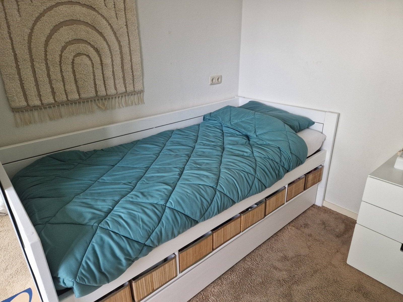 LIFETIME kajuitbed met 2 lades en opbermodule., Ophalen, 85 tot 100 cm, Hoogslaper of Stapelbed, Zo goed als nieuw