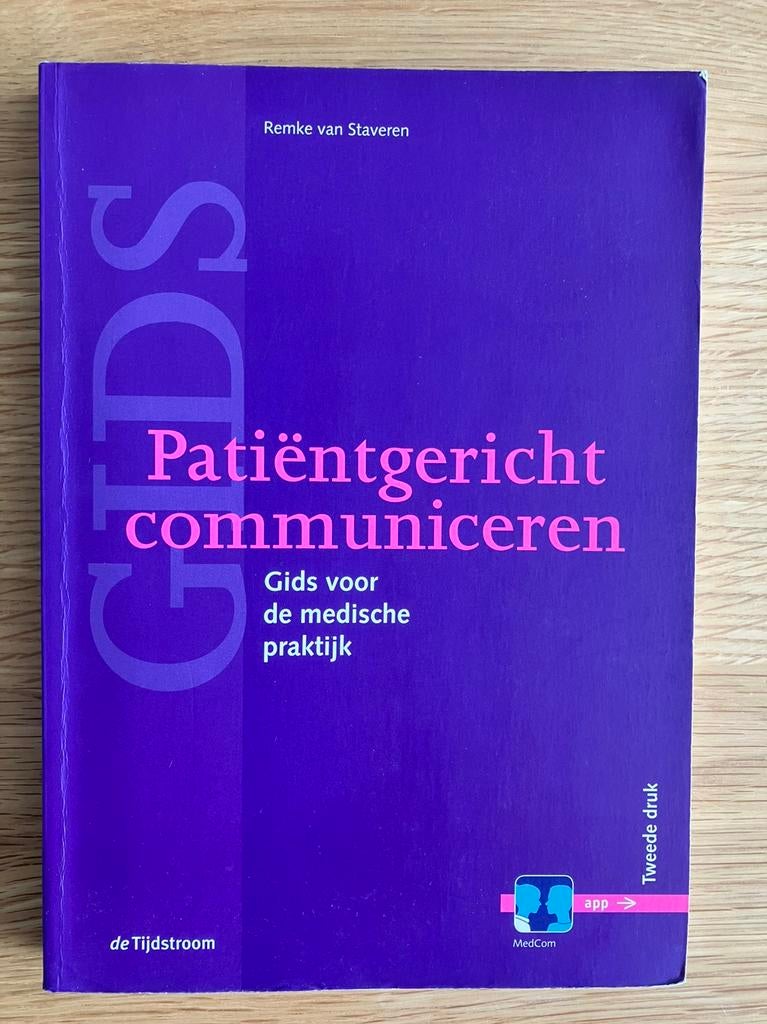 Zgan Remke van Staveren - Patiëntgericht communiceren, Ophalen, Sociale wetenschap, Zo goed als nieuw, Remke van Staveren