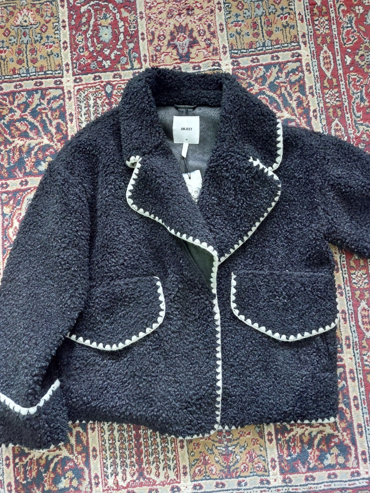 Wollen vest/ jas maat 42 object nieuw!, Zwart, Nieuw, Ophalen of Verzenden, Object