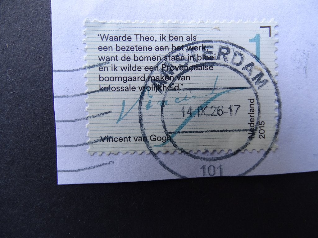 Postzegel NL / Brief van Vincent van Gogh aan broer Theo, Ophalen of Verzenden, Na 1940, Gestempeld