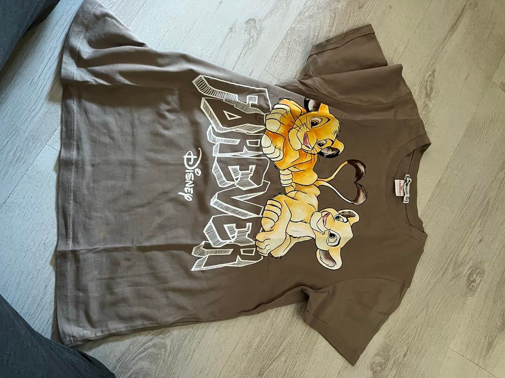 Disney Lion King T-shirt XS - Zo goed als nieuw, Bruin, Ophalen of Verzenden, Zo goed als nieuw, Korte mouw