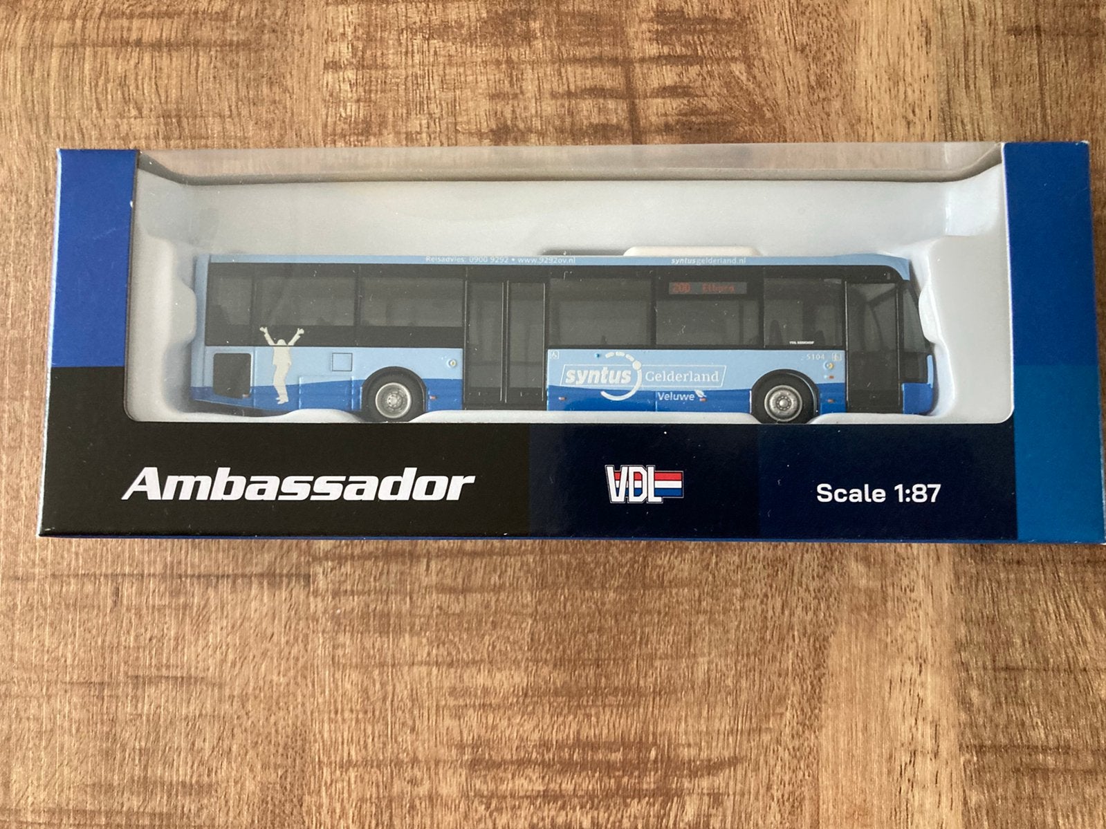 Holland Oto VDL Ambassador Bus Syntus Gelderland, Hobby en Vrije tijd, Modelauto's | 1:87, Ophalen of Verzenden, Nieuw, Bus of Vrachtwagen