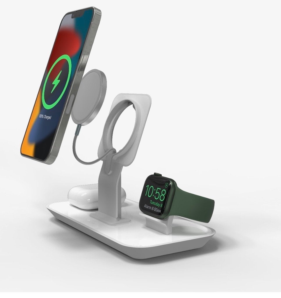 Mophie 3-in-1 draadloze oplader voor Apple apparaten, Draadloze oplader, Mophie, Ophalen of Verzenden, Zo goed als nieuw