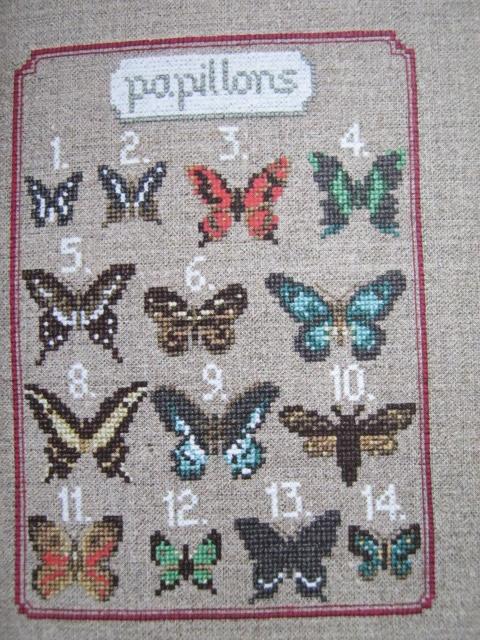 Borduurpatroon  Vlinders merklap  nr 6054, Verzenden, Nieuw, Handborduren, Patroon