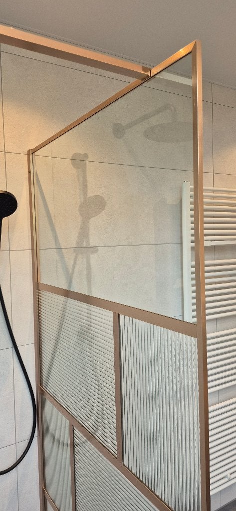Novellini H Art Inloopdouche 100cm brushed rose gold, Ophalen, Nieuw, Glas, Douche