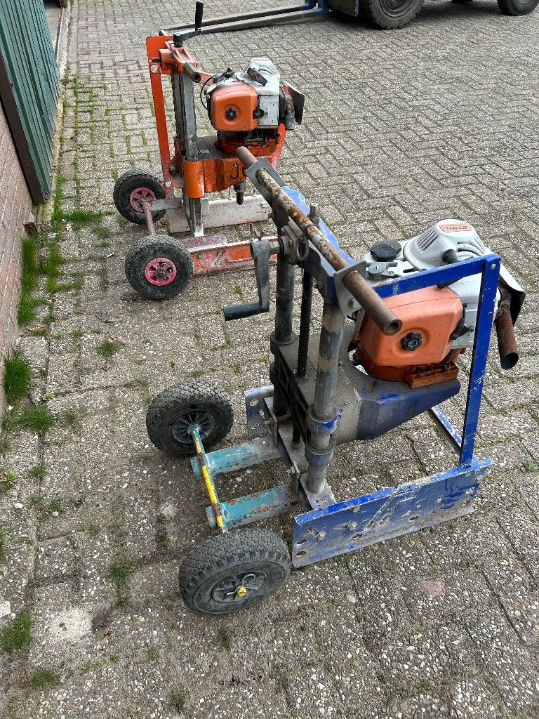 diamant boor/frees machine stihl 2 stuks, Gebruikt, Ophalen of Verzenden