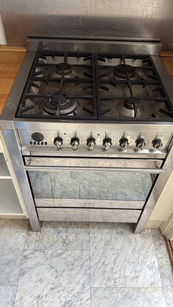 Smeg oven en fornuis set, Ophalen, Gebruikt, Hete lucht, 4 kookzones
