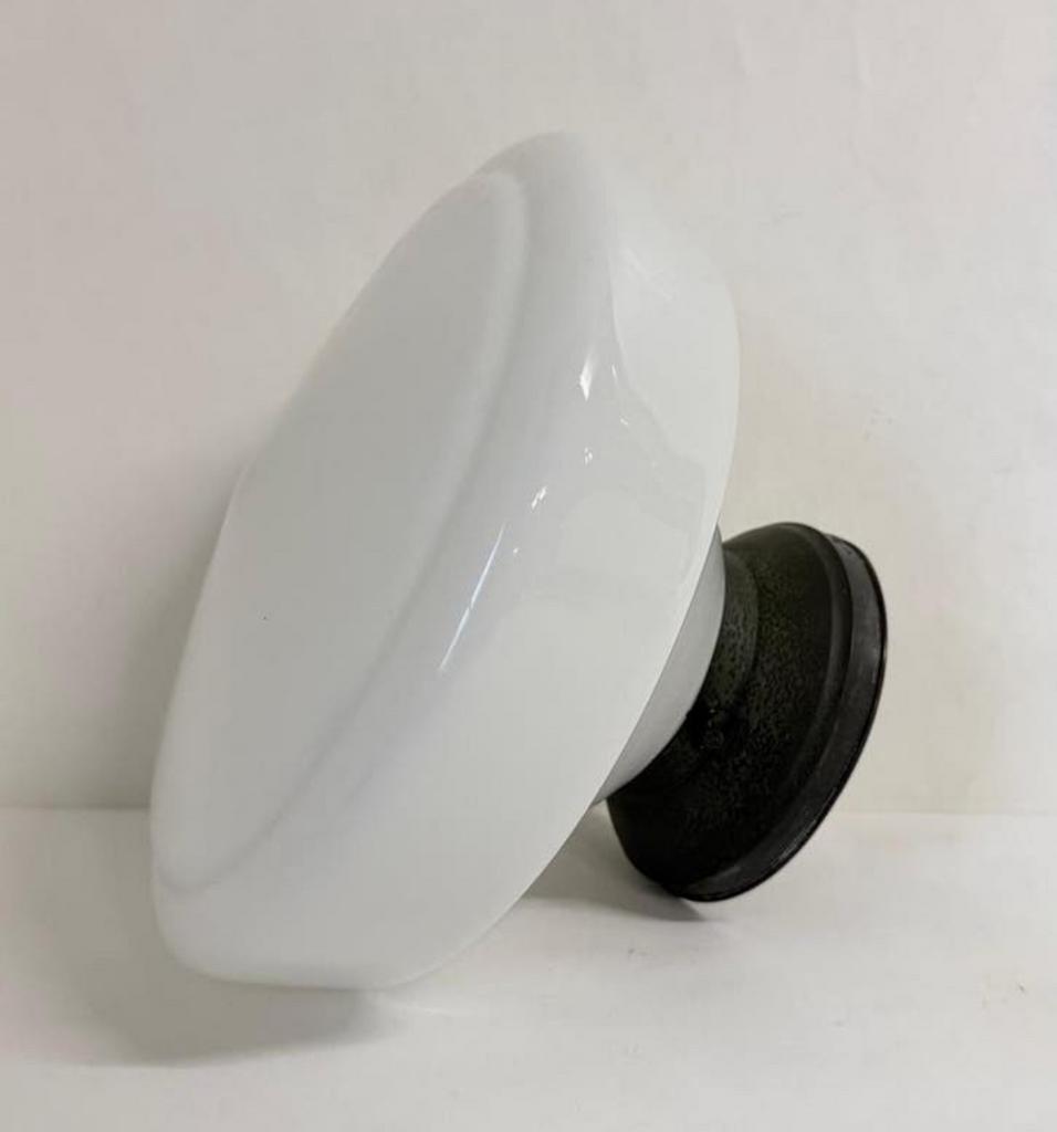 Vintage Gispen plafonnière plafondlamp wit opaalglas 1930, Huis en Inrichting, Lampen | Plafondlampen, Ophalen of Verzenden, Gebruikt