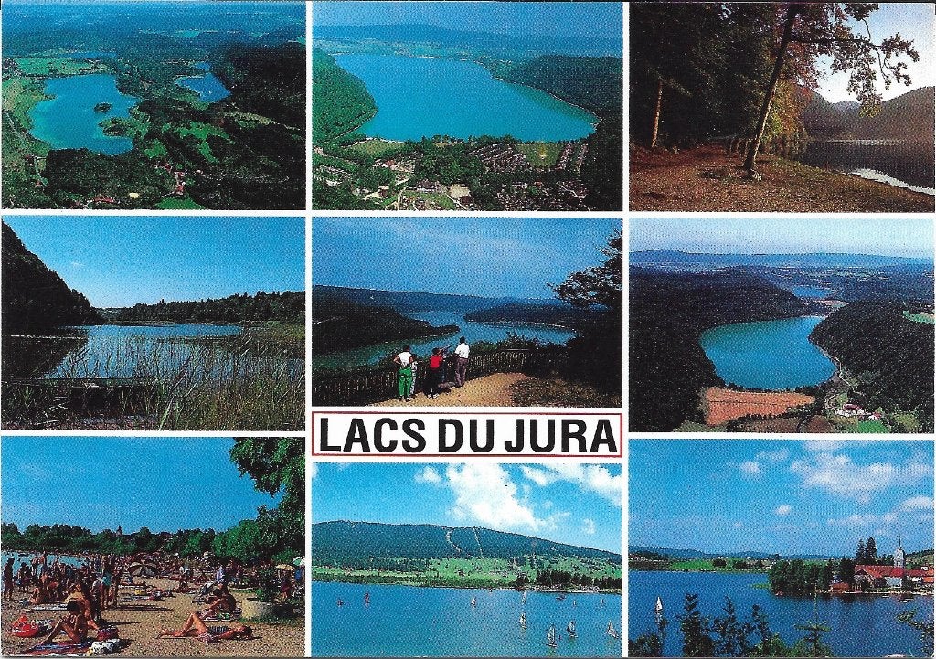 Ansichtkaart  	Jura (Frankrijk)	De Meren	9-luik, Verzenden, 1980 tot heden, Gelopen, Frankrijk