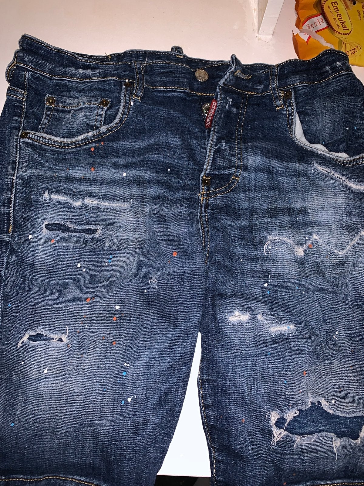 Dsquared2 korte spijkerbroek - Maat 48, Ophalen, Gedragen, Blauw, W33 - W34 (confectie 48/50)