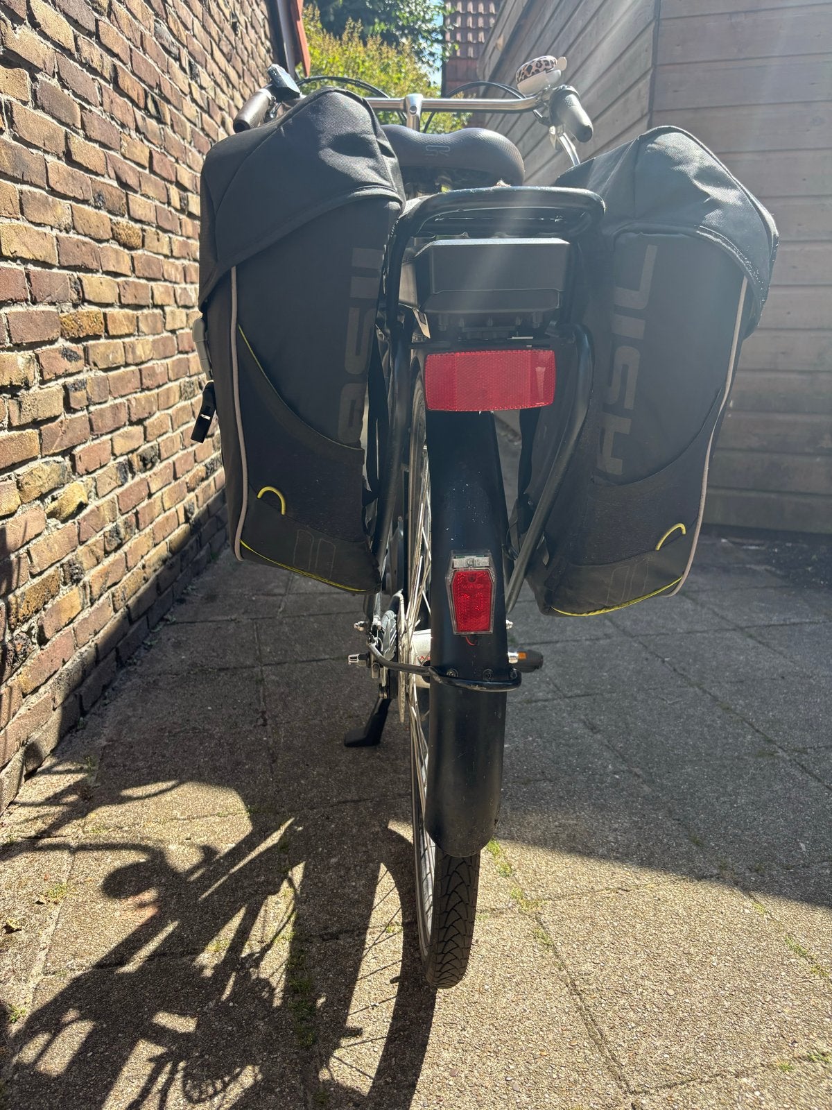 Elektrische Cortina Transportfiets met dubbele fietstassen, Fietsen en Brommers, Elektrische fietsen, Gebruikt, Cortina, 51 tot 55 cm