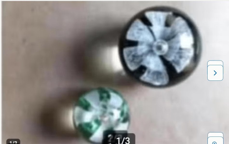 Design glazen ballen zwart/glas/groen., Antiek en Kunst, Ophalen of Verzenden
