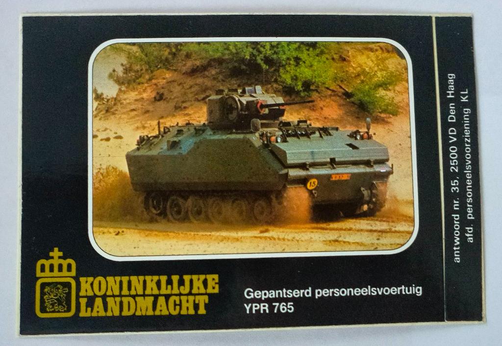 Sticker Koninklijke Landmacht YPR 765, Verzamelen, Ophalen of Verzenden, Zo goed als nieuw, Bedrijf of Vereniging