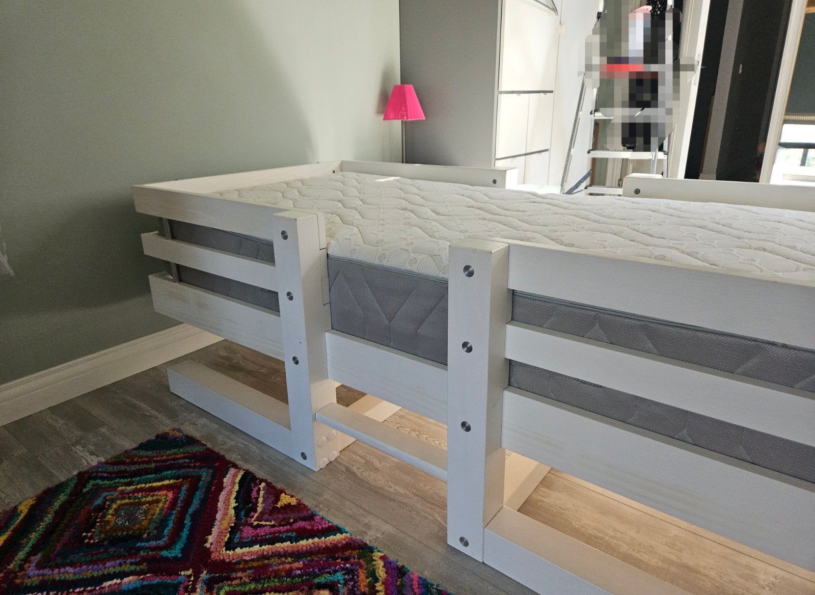 Eenpersoonsbed 90x200 bed kinderbed wit hout slaapkamer, Ophalen, Gebruikt, 180 cm of meer, 85 tot 100 cm