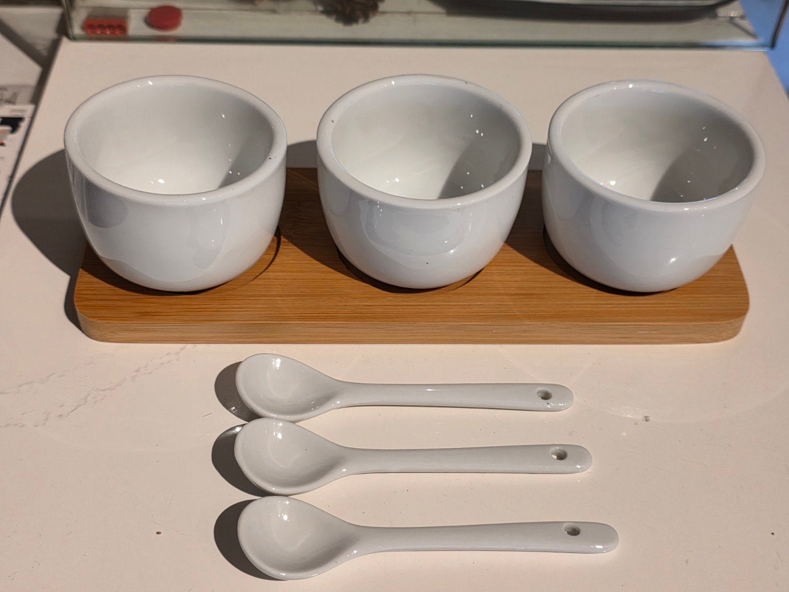 Sausset / Condiment set - 7-delig porselein, Overige typen, Nieuw, Ophalen of Verzenden, Steen/keramiek