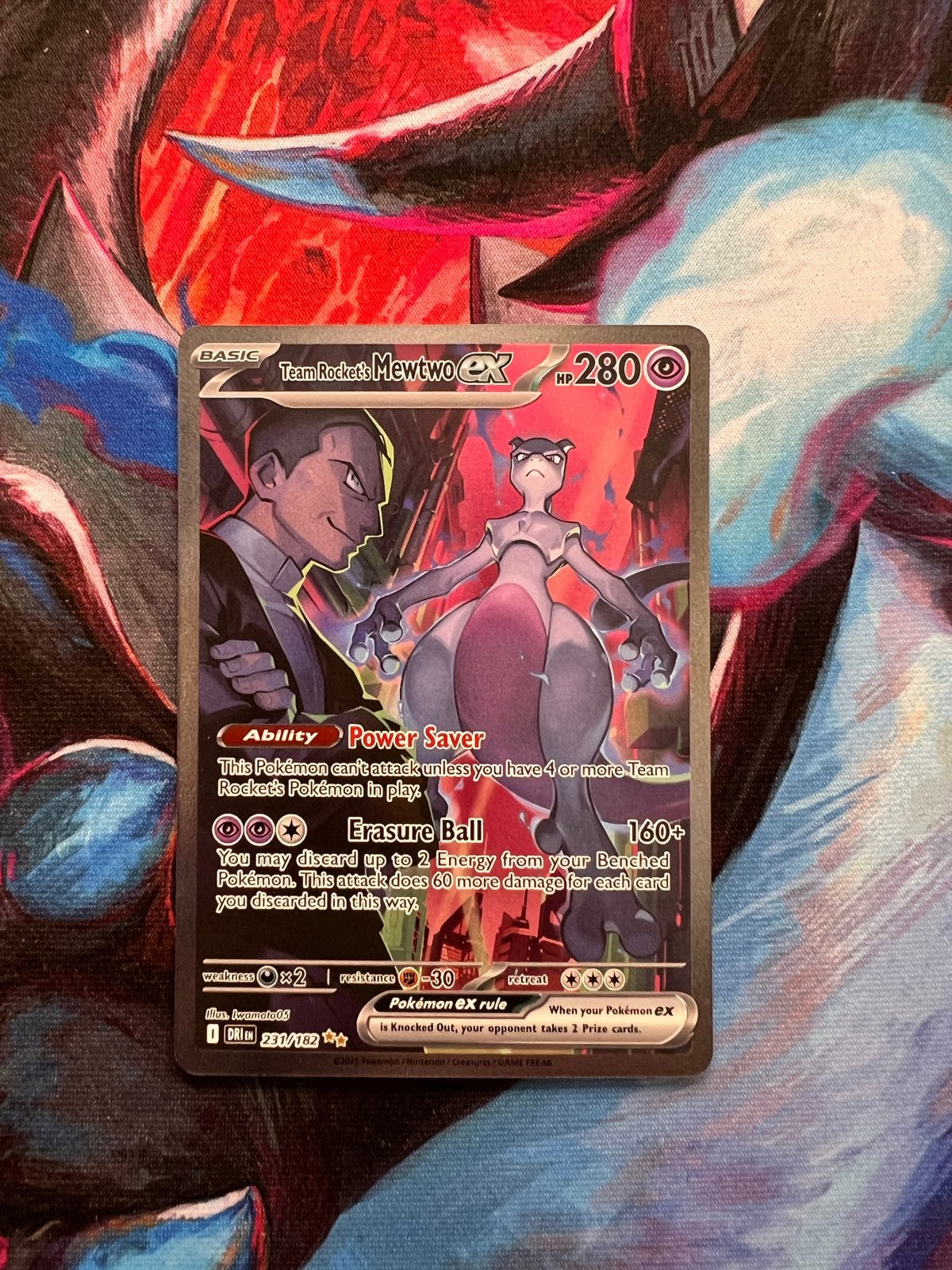 Mewtwo 231 Pokémon kaart in uitstekende staat, Ophalen of Verzenden, Zo goed als nieuw, Losse kaart, Foil