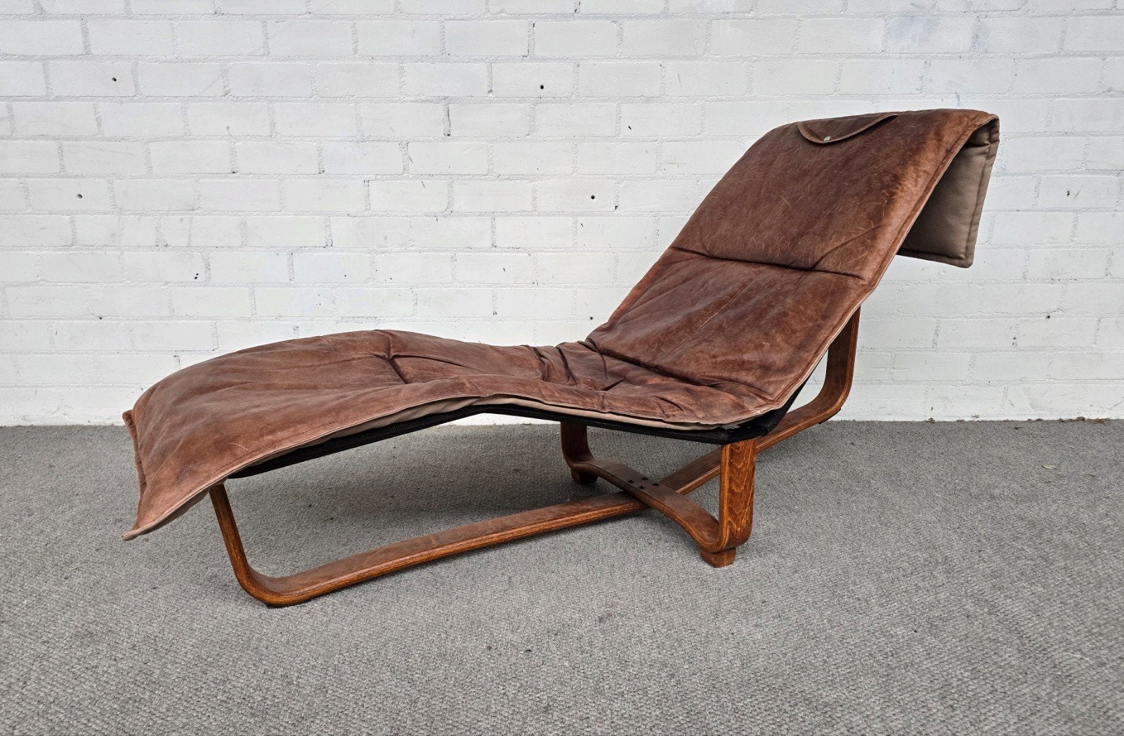 Ingmar Relling voor Westnofa Lounger, 70's, Ophalen, Gebruikt, Leer, 50 tot 75 cm