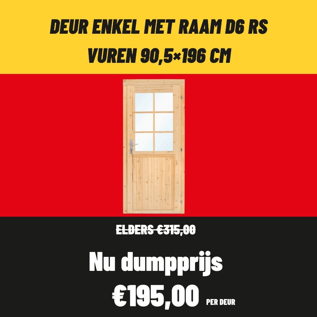 blokhut | tuinhuis | tuinhuisje | buitendeur | houten deuren, Tuin en Terras, Tuinhuizen, 200 tot 400 cm, Blokhut, Nieuw, 2 ramen