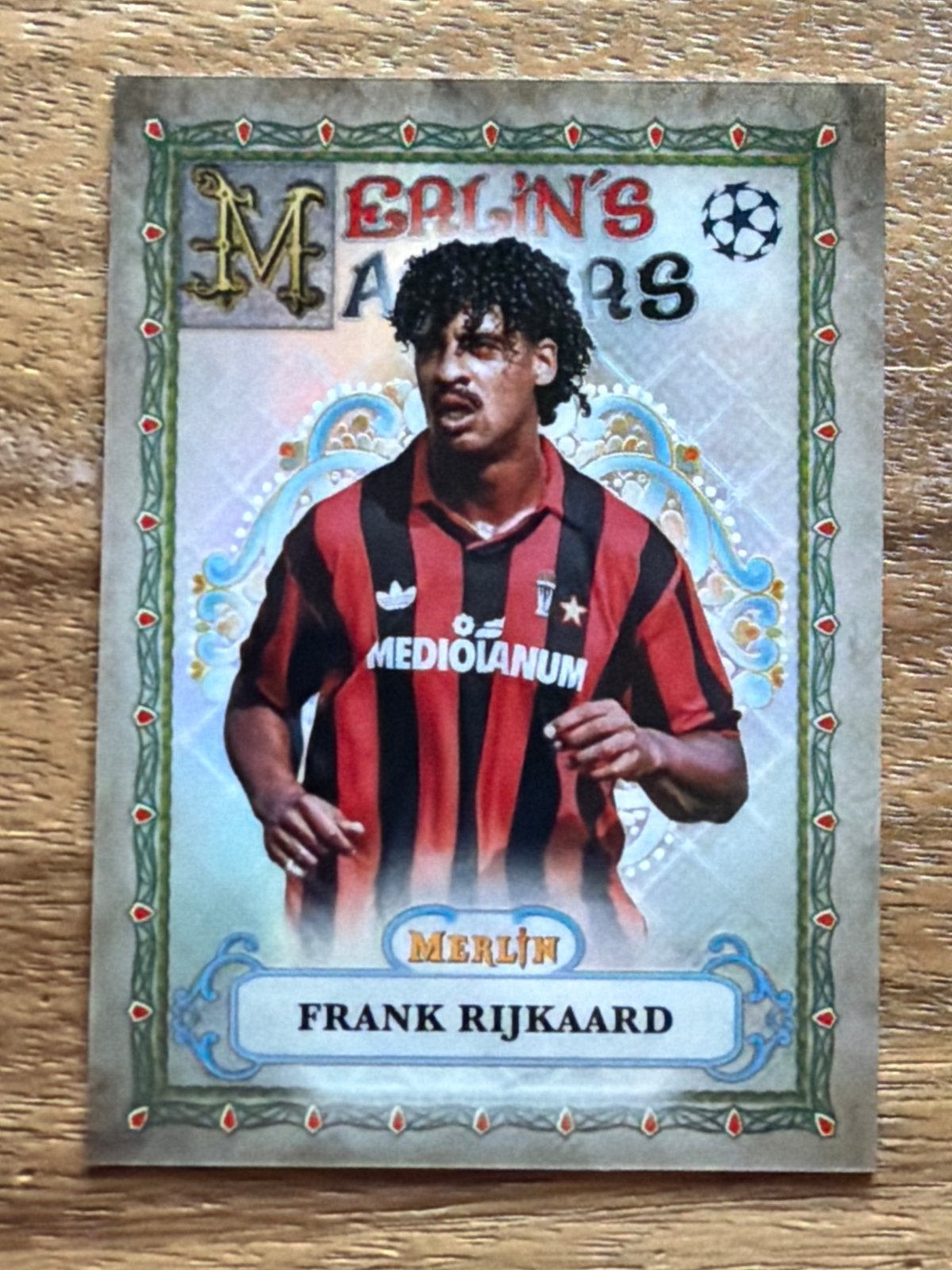 Frank Rijkaard Merlin's Masters Spelerskaart AC Milan, Ophalen of Verzenden, Zo goed als nieuw, Buitenlandse clubs, Spelerskaart