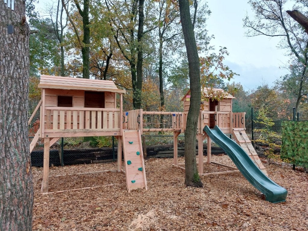 BOOMHUT KASTEEL speeltoren speelhuis klimtoren speeltoestel, Ophalen, Nieuw, Schommel, Aanbouwonderdeel
