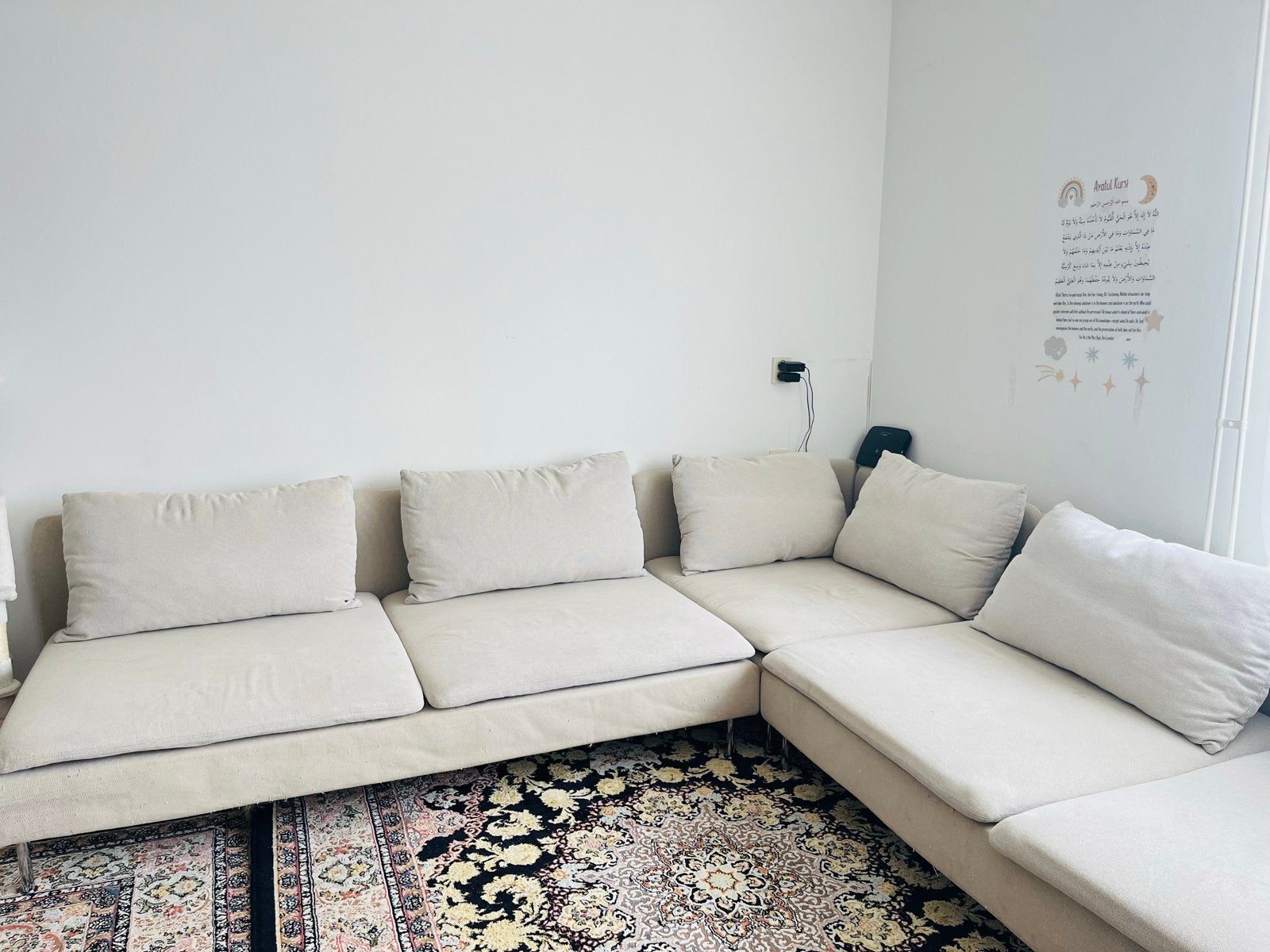Ikea Hoekbank - 3 jaar oud, hoezen vervangbaar, Ophalen, Gebruikt, 100 tot 125 cm, Hoekbank