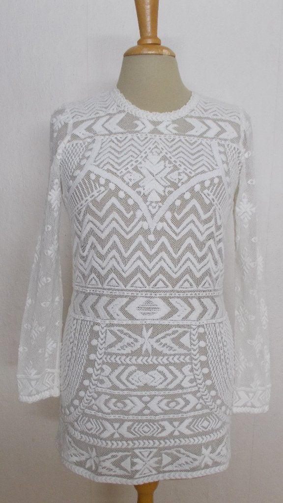 Beige kant look tuniek/top van Isabel Marant! S/M, Maat 38/40 (M), Verzenden, Beige, Zo goed als nieuw