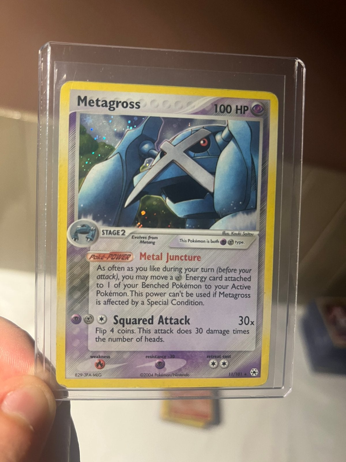 Pokemon kaart Metagross #11 holo, Ophalen of Verzenden, Zo goed als nieuw