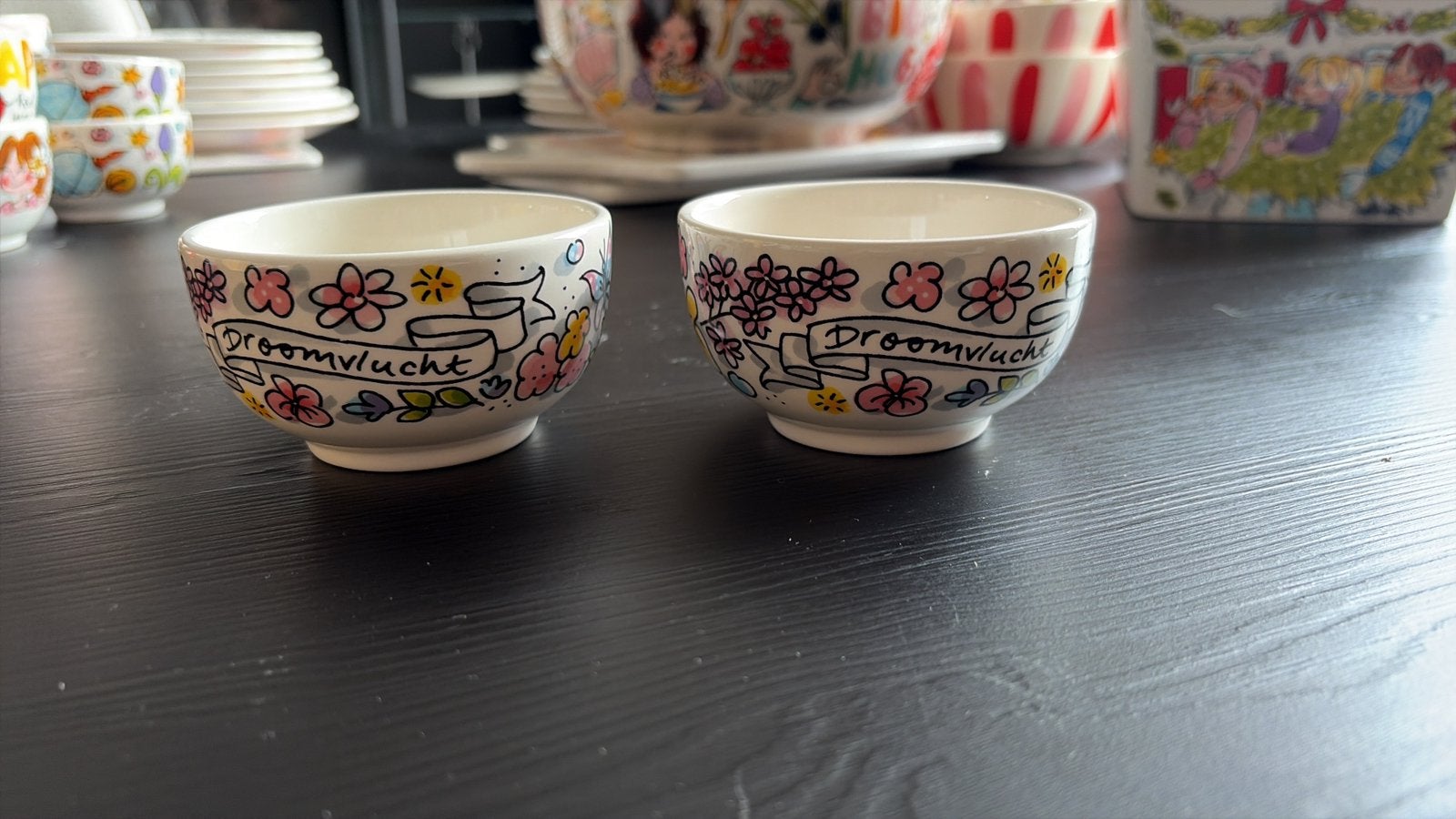 Twee kleine kommetjes Droomvlucht Blond Amsterdam, Huis en Inrichting, Keuken | Servies, Ophalen of Verzenden, Gebruikt, Kom(men)