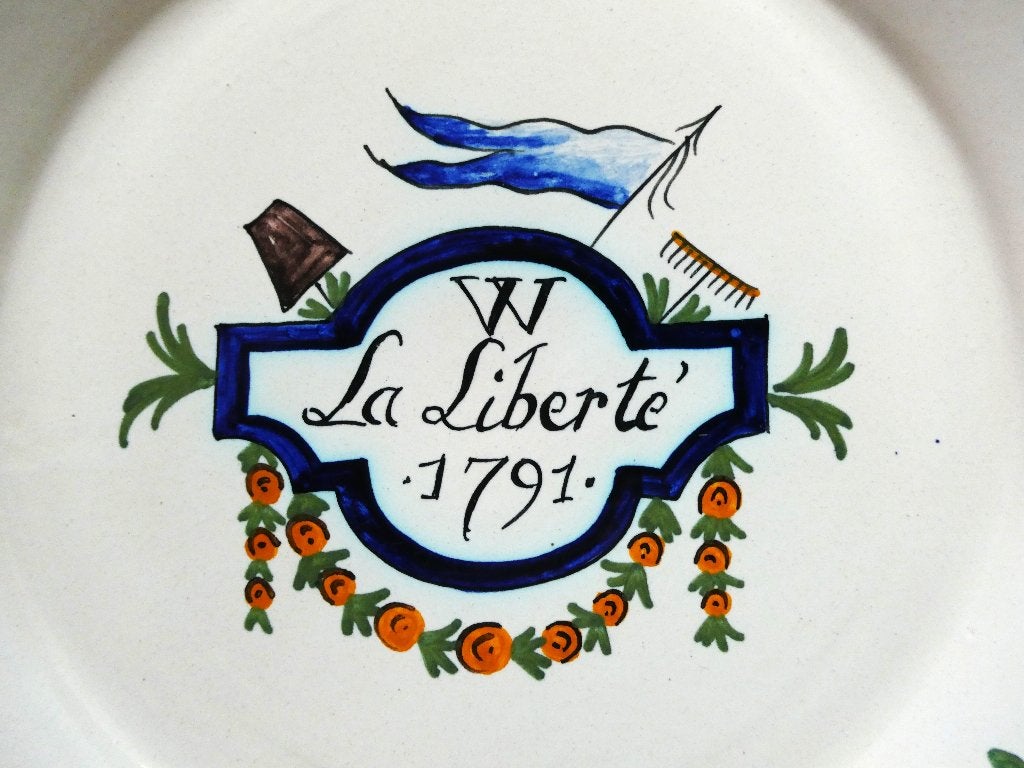 Frans bord Nevers VV Liberté 1791 revolutionair tijdperk, Ophalen of Verzenden