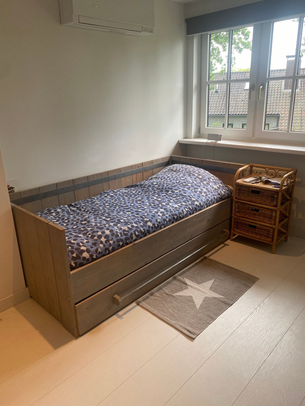Kids Factory eenpersoonsbed "Old Bob" met uitschuifbed, Gebruikt, 90 cm, Eenpersoons, Wit
