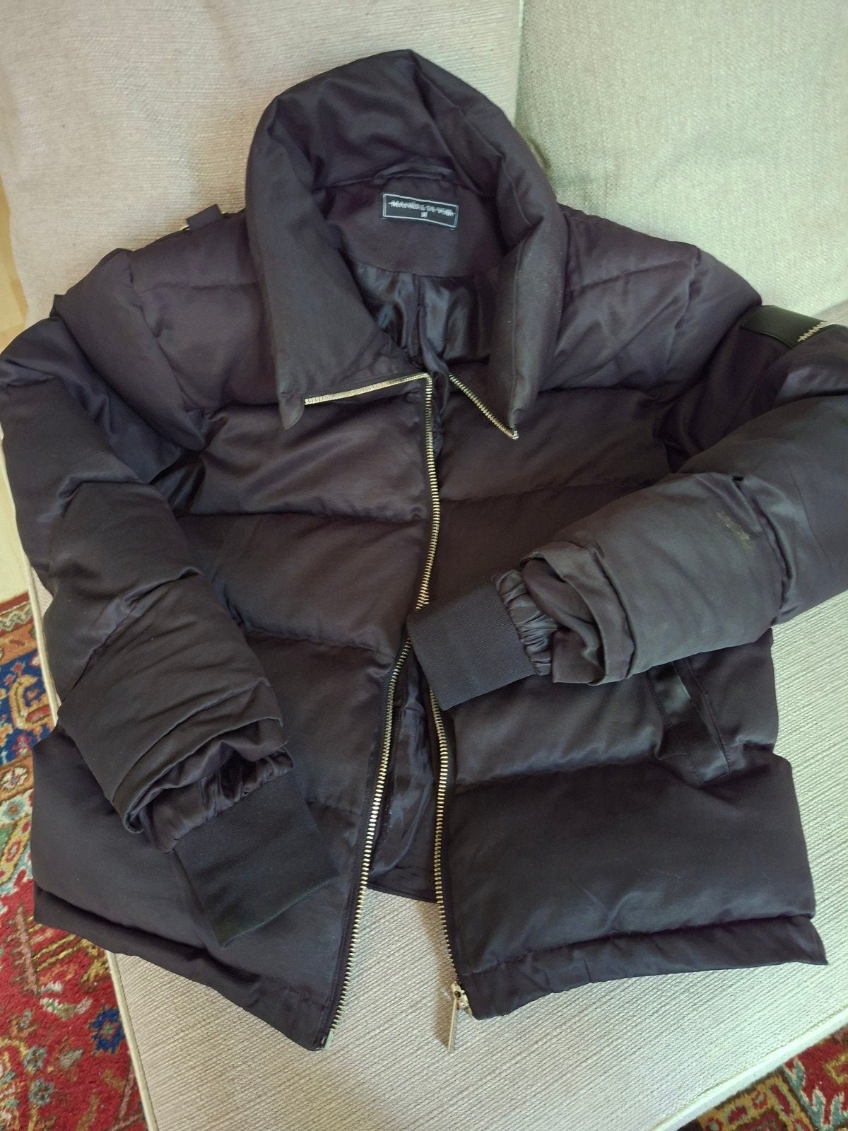 Manierre De Voir Puffer Jacket - Maat M, Manierre De Voir, Maat 48/50 (M), Zwart, Ophalen of Verzenden