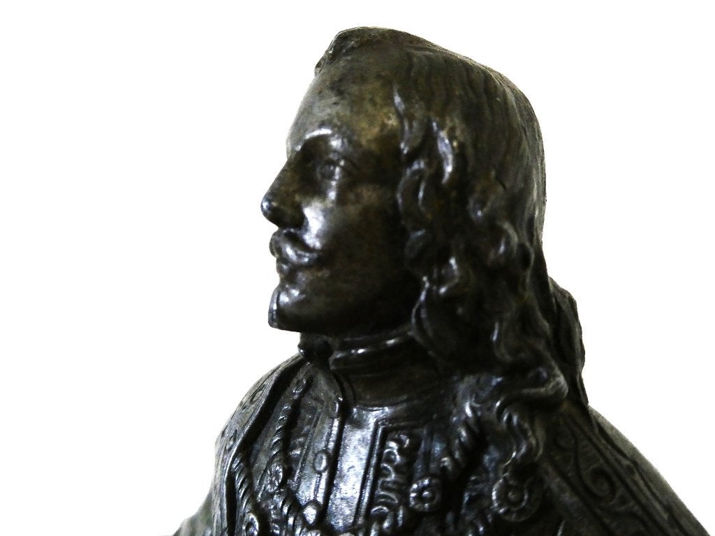 Spelter beeld van een schilder uit de 17e eeuw, Ophalen of Verzenden
