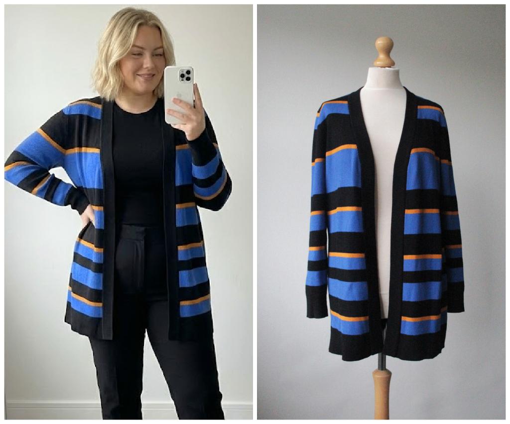 vestTramontana - Vest met blauw-zwarte strepen - Maat XL, Tramontana, Maat 46/48 (XL) of groter, Zo goed als nieuw, Verzenden