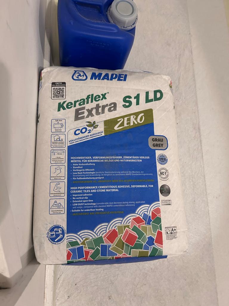 Mapei Keraflex Extra S1 LD Zero Tegellijm - 20kg, Ophalen, 60 cm of meer, Keramiek, Overige typen