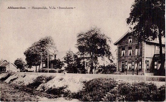 Alblasserdam - Villa   Steenhoeve aan de Lekdijk, Verzamelen, Ophalen of Verzenden, 1920 tot 1940, Ongelopen, Zuid-Holland