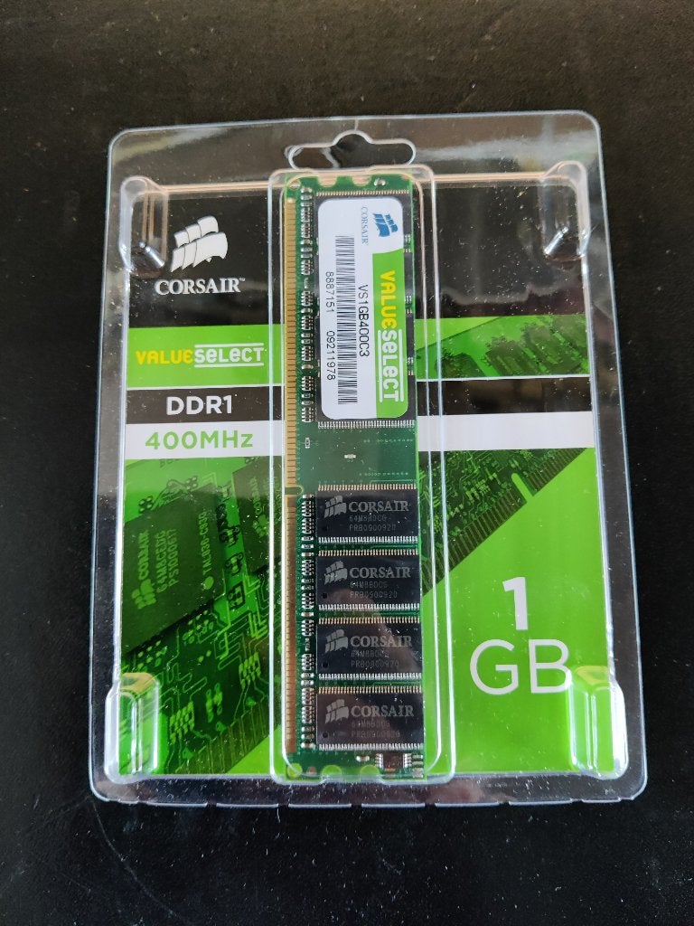 Corsair Value Select 1GB DDR1 400MHZ [MEM701a] - nieuw   6-6, Computers en Software, RAM geheugen, 1 GB of minder, Nieuw, Ophalen of Verzenden