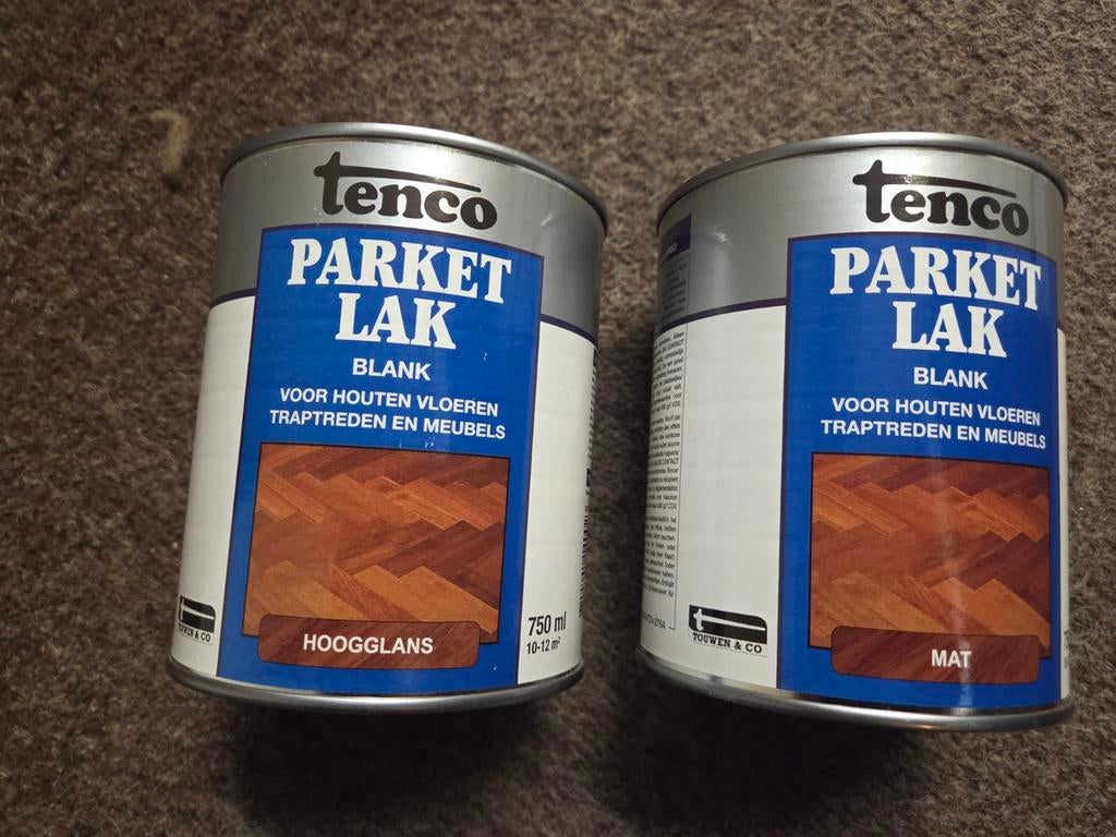 Tenco  parketlak  12.50 per bus, Doe-het-zelf en Verbouw, Verf, Beits en Lak, Ophalen of Verzenden, Nieuw, Wit, Lak