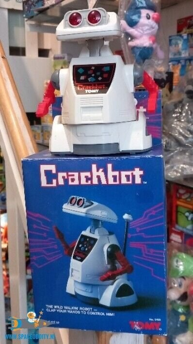 Vintage Robot Crackbot Tomy 1985, Ophalen of Verzenden, Gebruikt