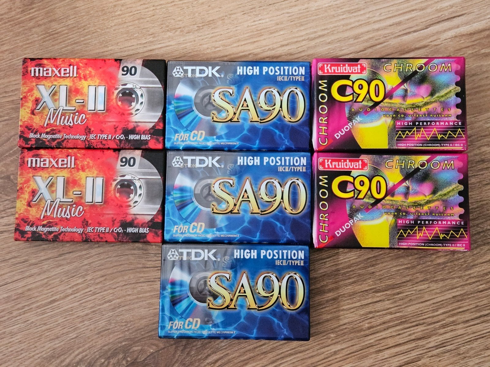 9 Nieuwe Casettenbandjes: Maxell, TDK, Kruidvat C90, Cd's en Dvd's, Cassettebandjes, 2 t/m 25 bandjes, Overige genres, Ophalen of Verzenden