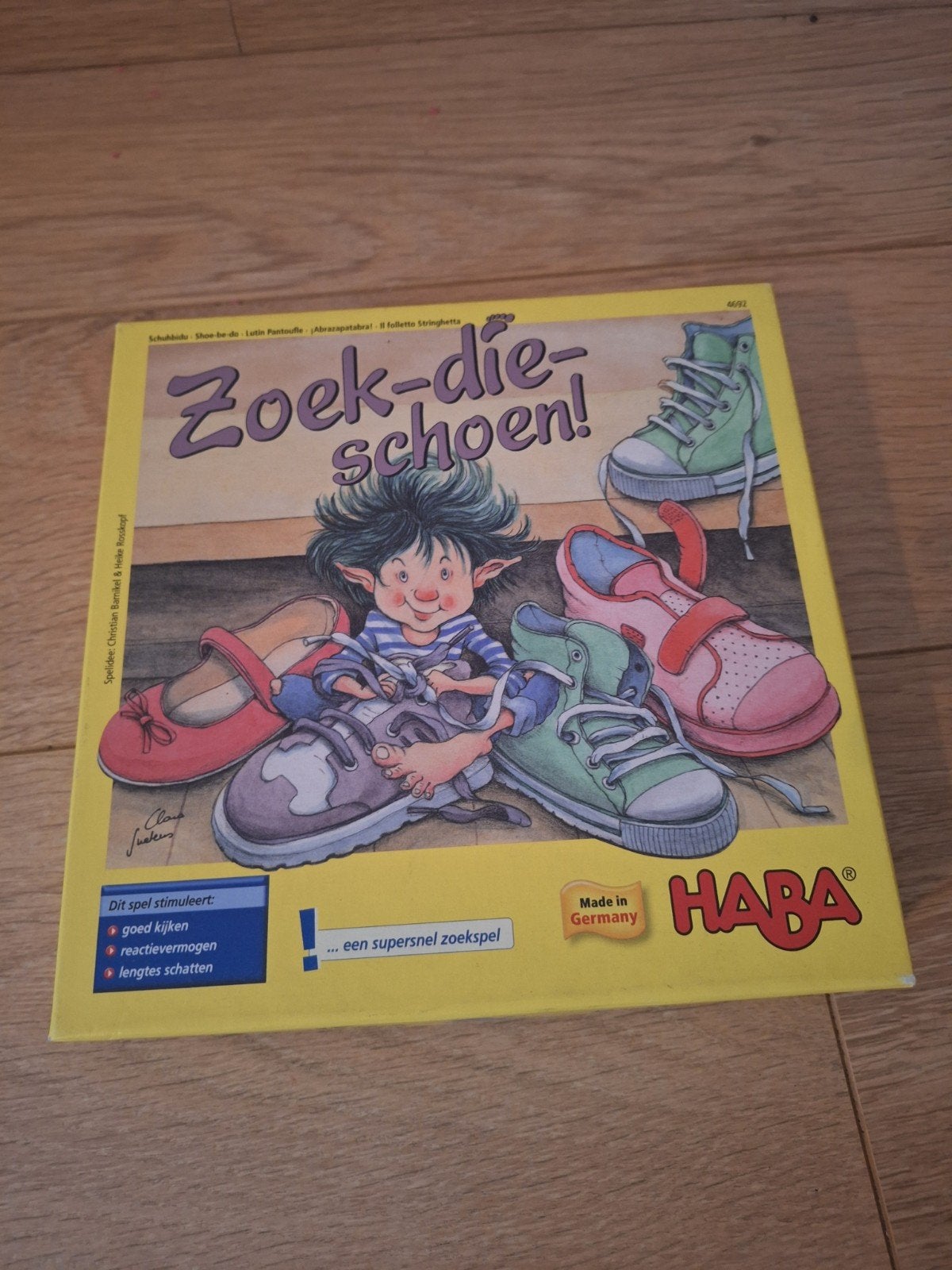 HABA Zoek-die-schoenen! Kinderspel, HABA, Ophalen of Verzenden, Zo goed als nieuw, Een of twee spelers