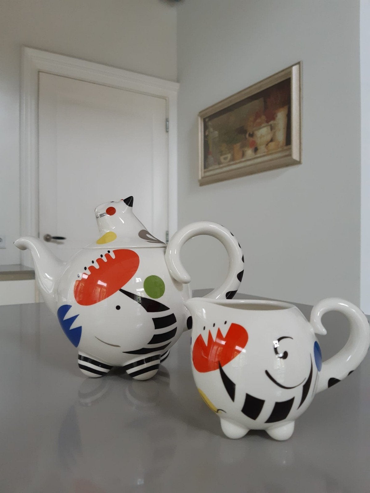 Theepot met Kan Villeroy en Boch Benedikt Animal Park Cats, Overige typen, Ophalen of Verzenden, Zo goed als nieuw, Overige stijlen