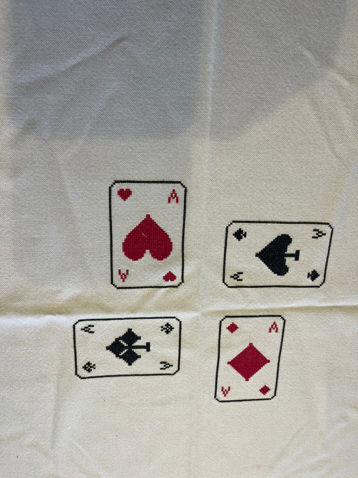 Handgeborduurd Bridge Kleed 125x125 cm, Ophalen of Verzenden, Zo goed als nieuw