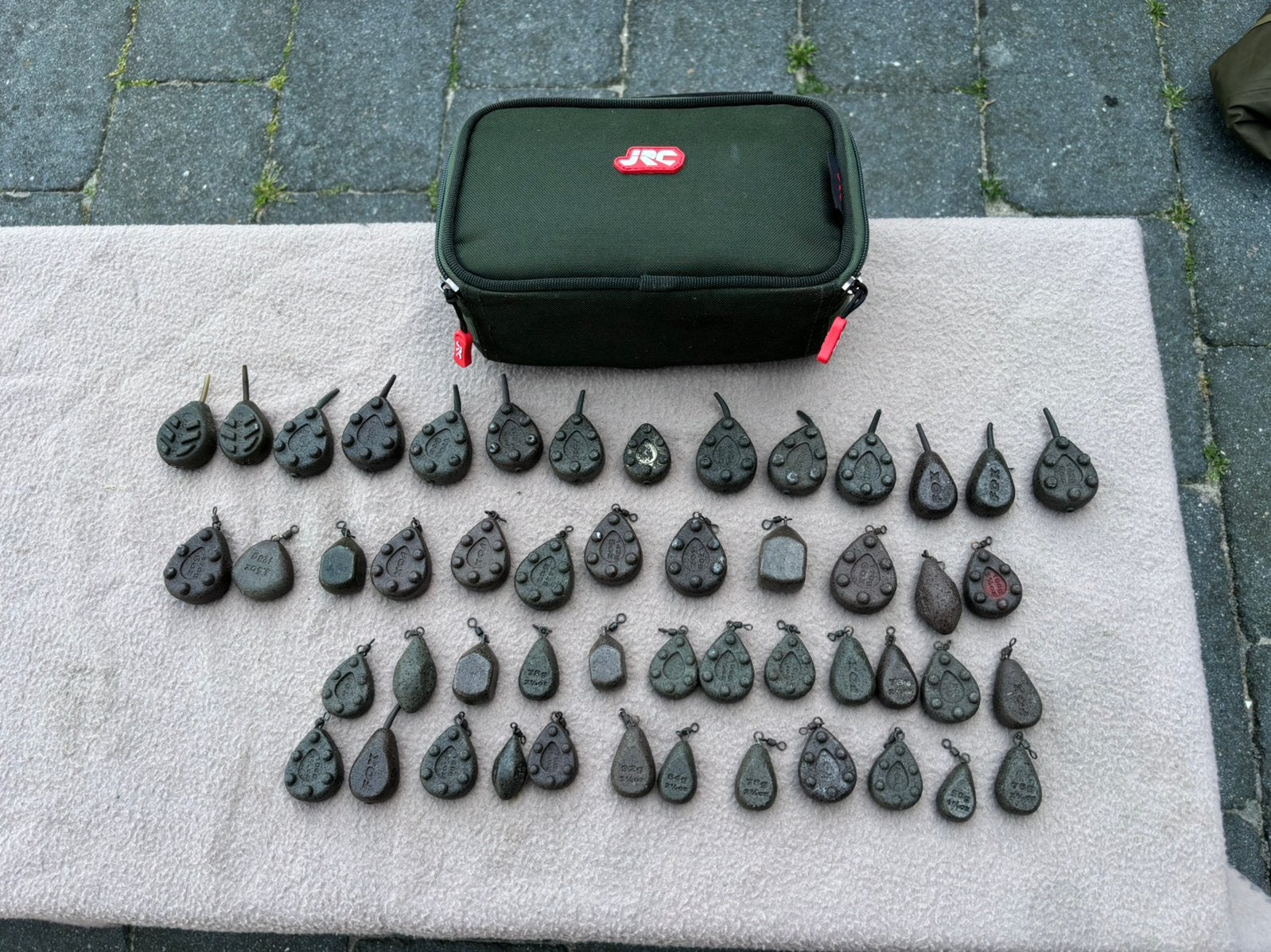 50 x lood incl jrc loodtas inline + wartel, Watersport en Boten, Ophalen of Verzenden, Dobber of Lood