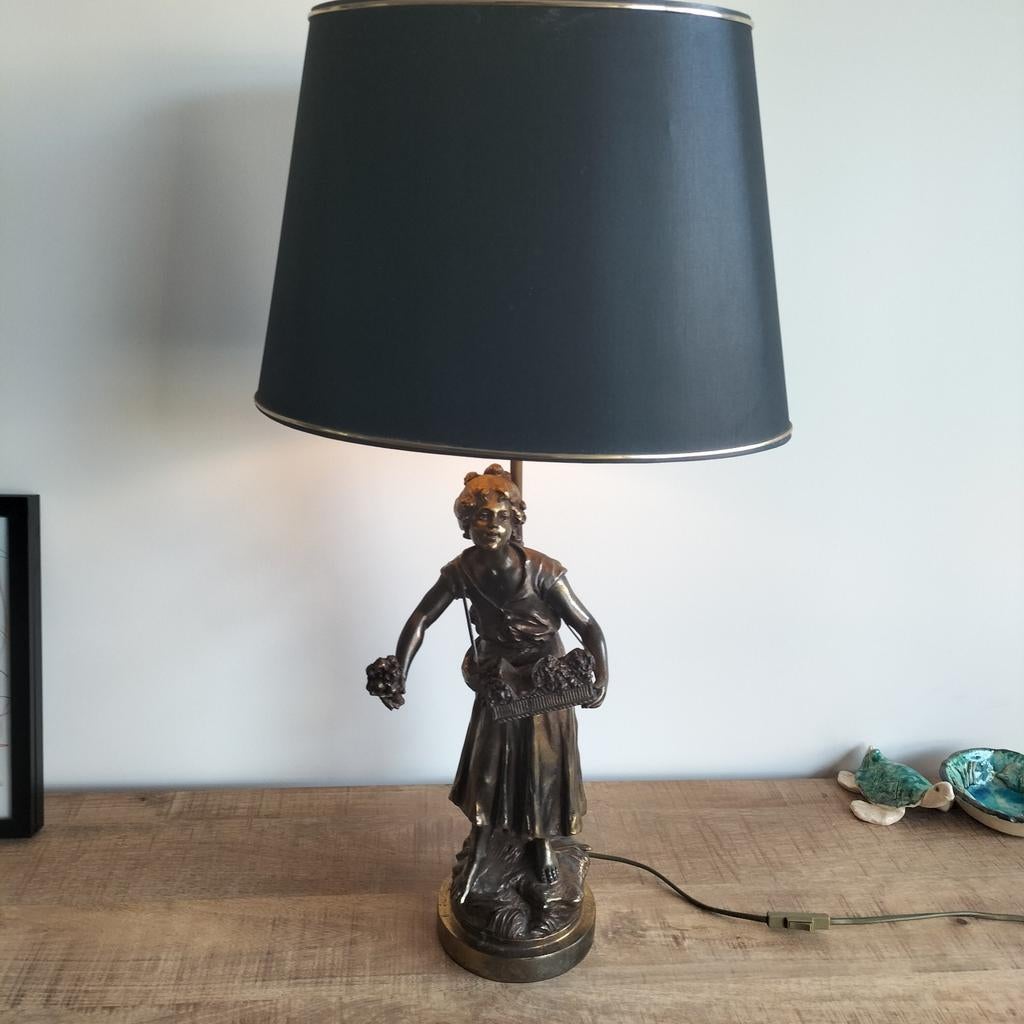 Stijlvolle Art de France tafellamp - werkend, Antiek en Kunst, Antiek | Lampen, Ophalen of Verzenden