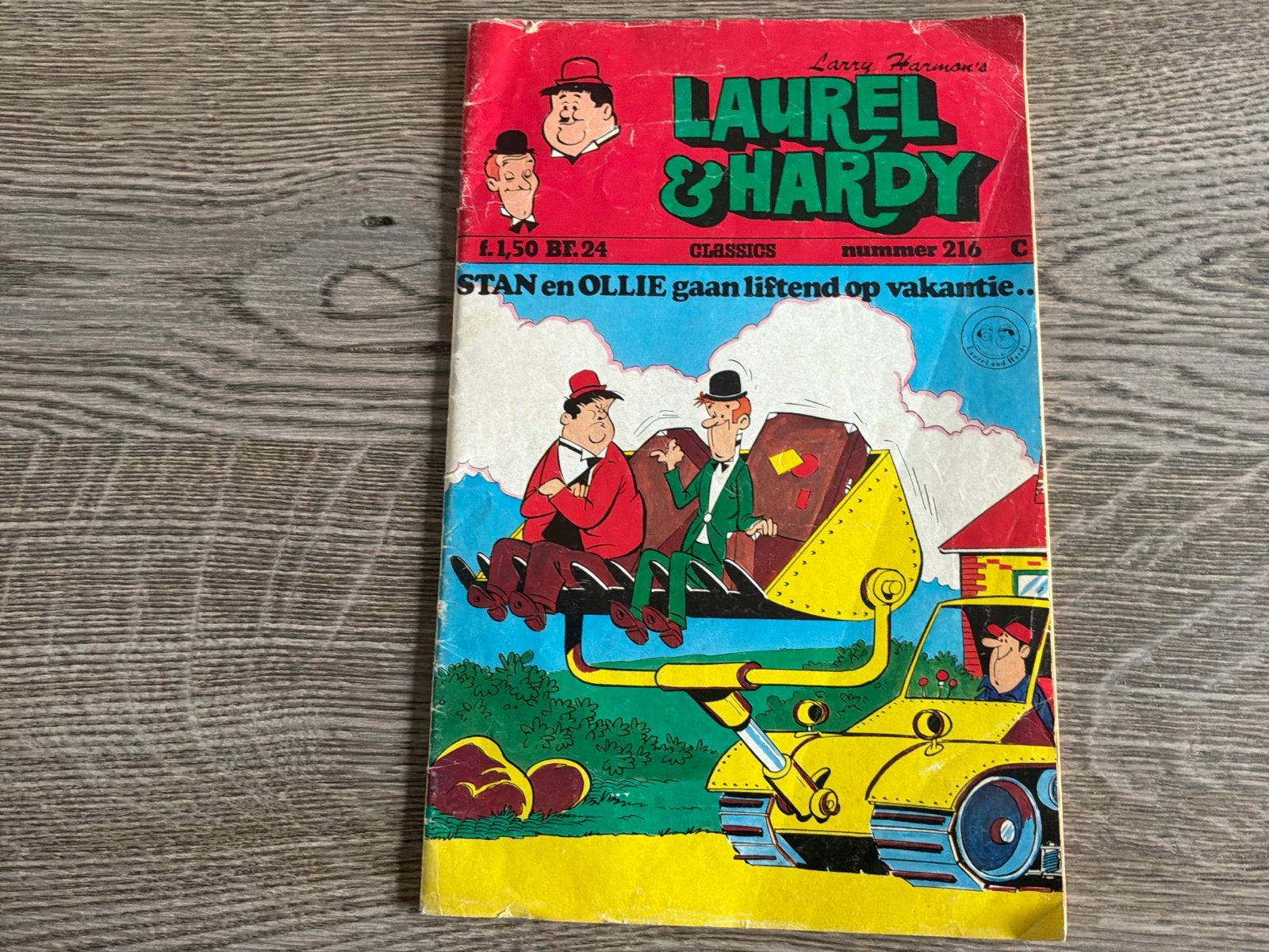 Laurel & Hardy Classics nummer 216: Stan en Ollie op vakanti, Boeken, Eén stripboek, Ophalen of Verzenden, Gelezen