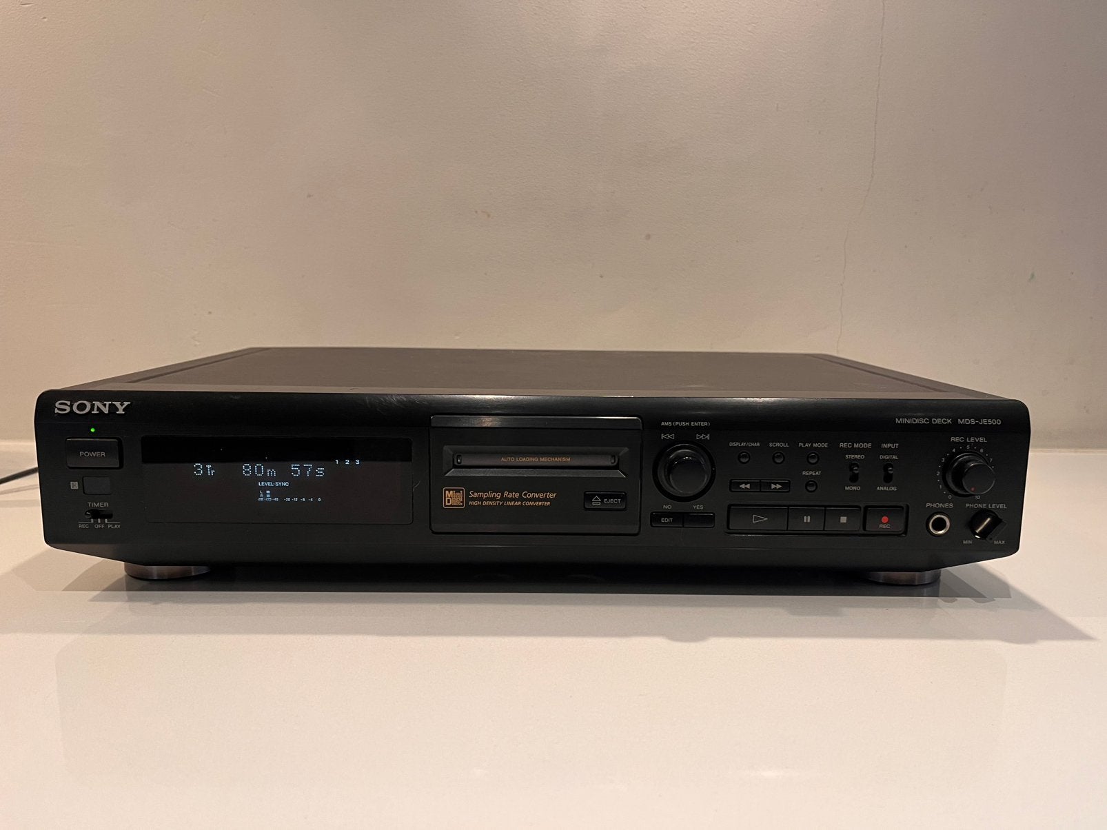 Sony MDS-JE500 minidisc speler, Ophalen, Minidisc-speler