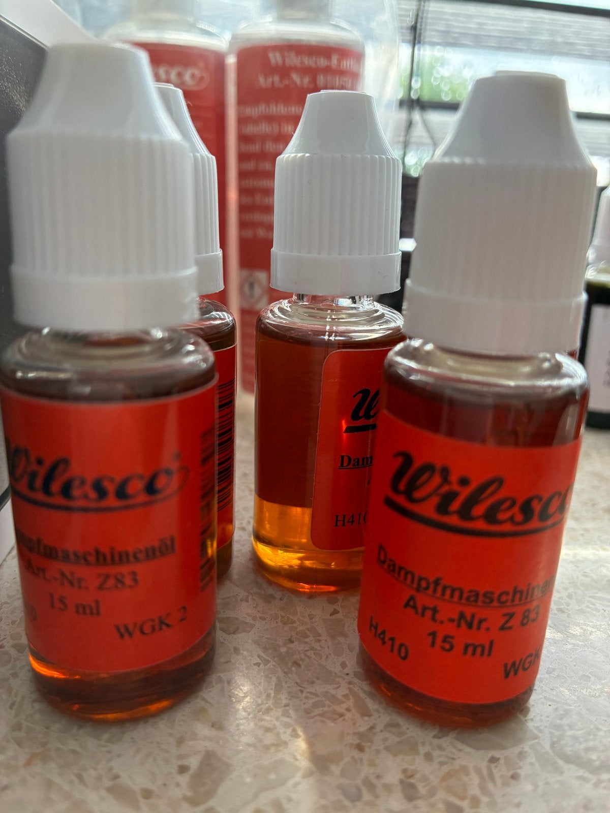 6stuks Wilesco stoommachine olie en speciaalolie (15 ml), Ophalen of Verzenden, Nieuw
